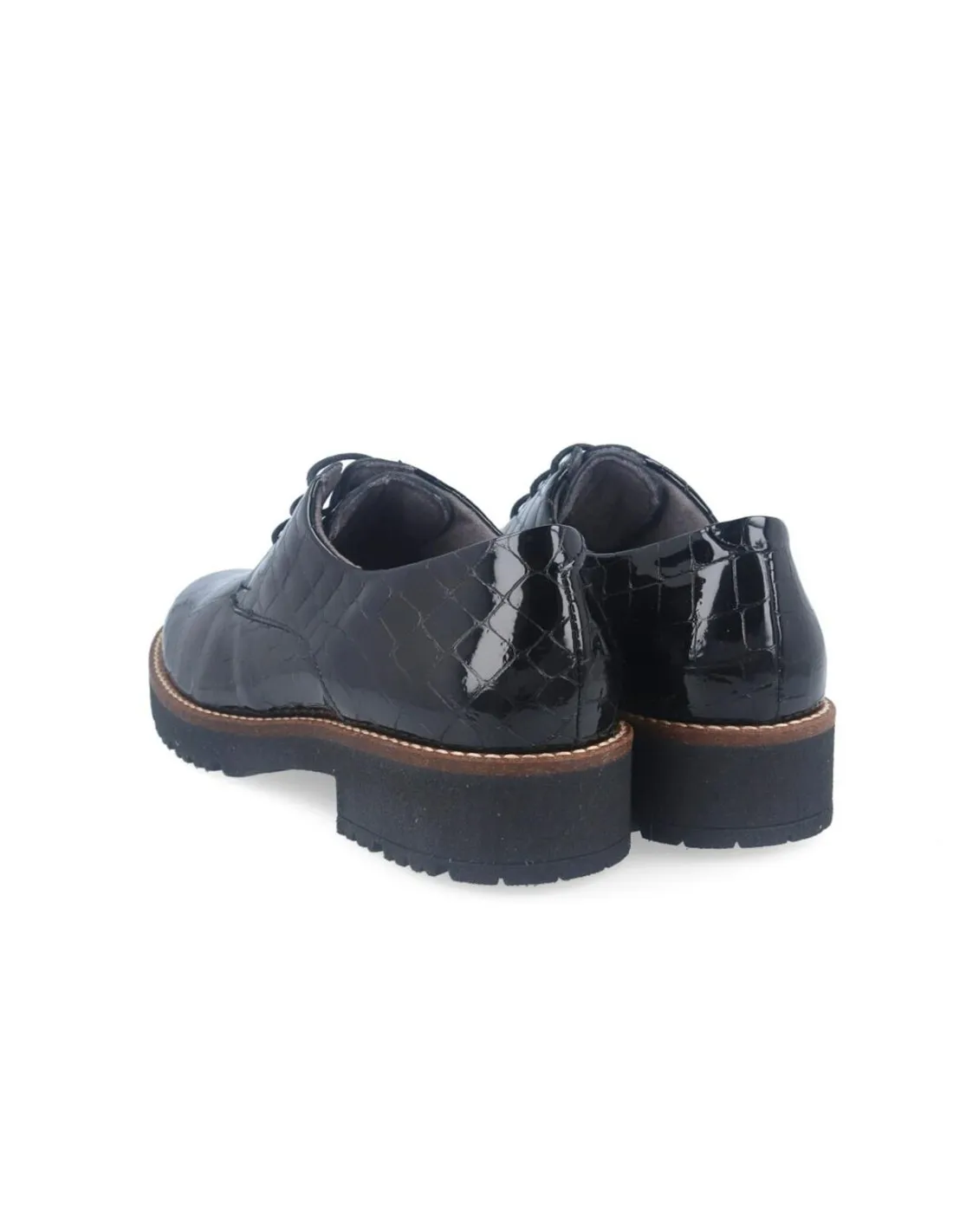 ZAPATO CORDONES MUJER PITILLOS 5370 NEGRO