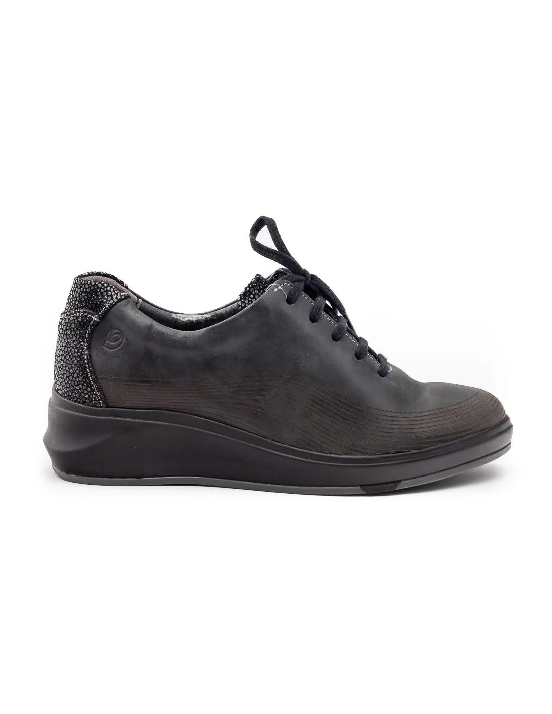 ZAPATO CORDONES MUJER SUAVE 3413 NEGRO