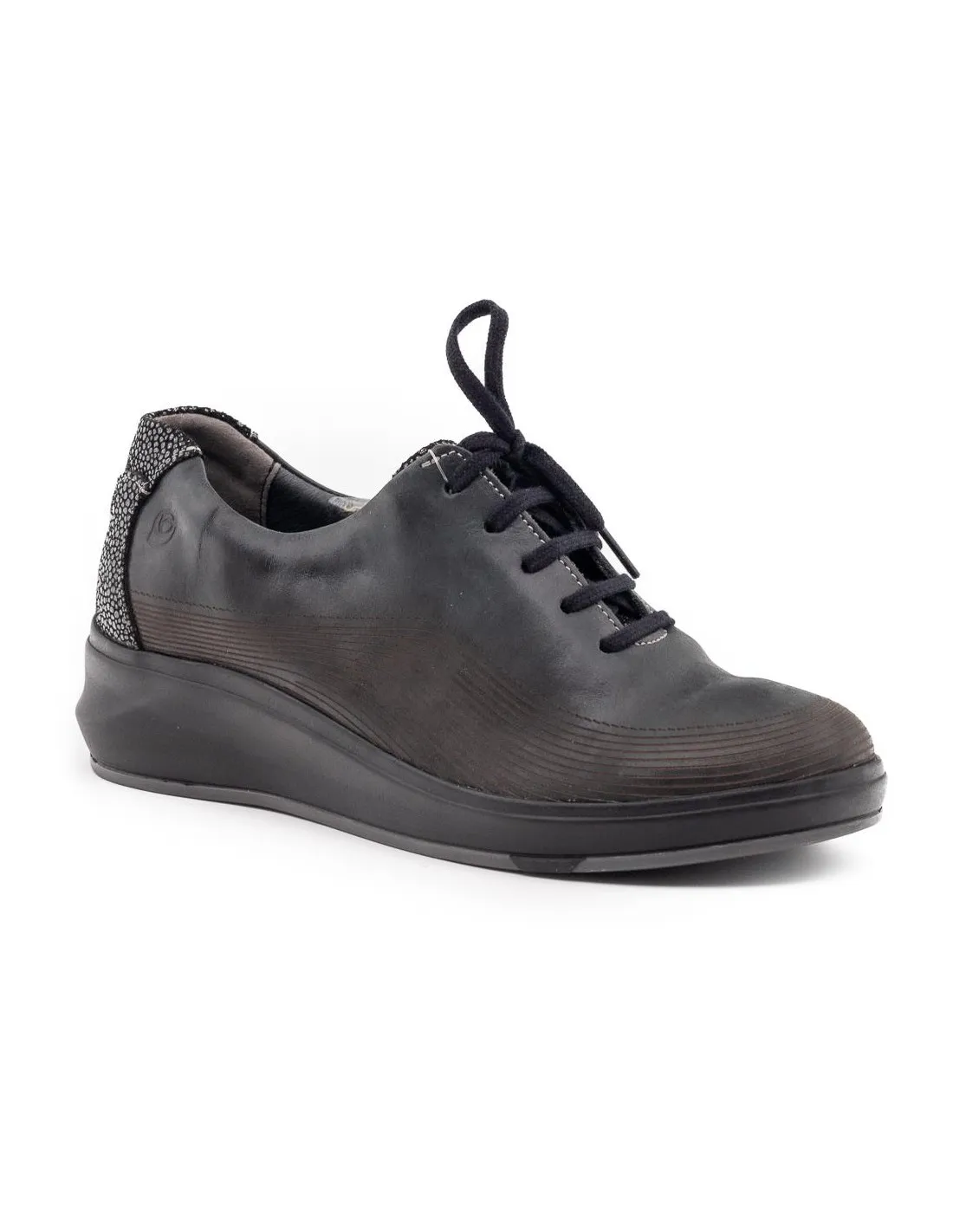 ZAPATO CORDONES MUJER SUAVE 3413 NEGRO