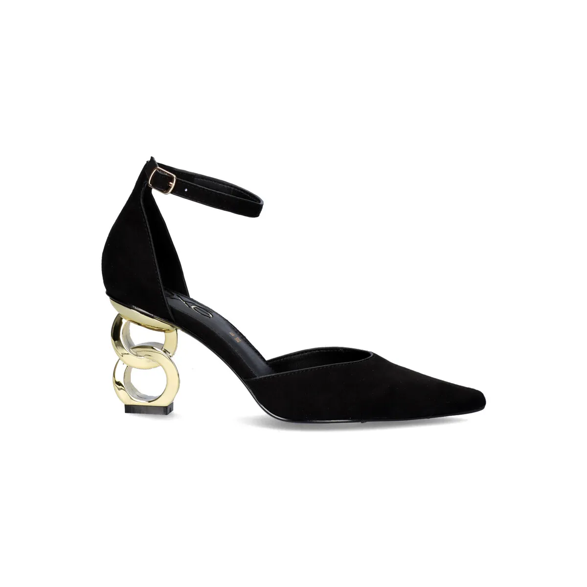ZAPATO TACÓN CIRCULAR SARA210 EN NEGRO