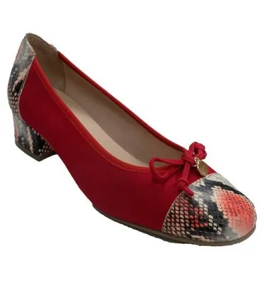Zapato vestir mujer tipo manoletina Roldán en rojo