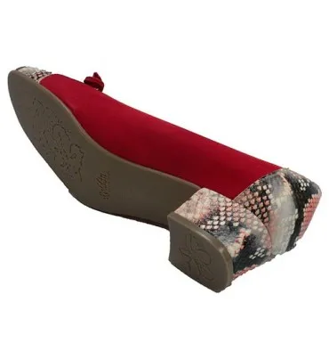 Zapato vestir mujer tipo manoletina Roldán en rojo