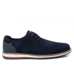 Zapatos de serraje azul de caballero