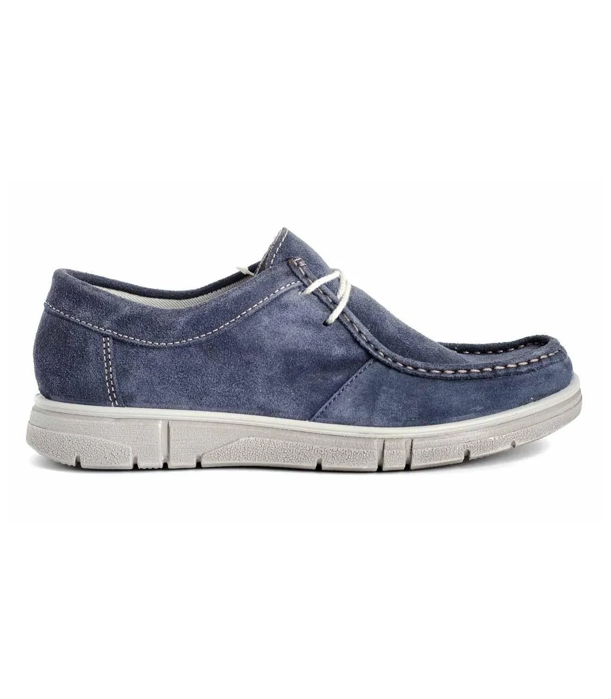 Zapatos estilo wallabee en color azul jeans