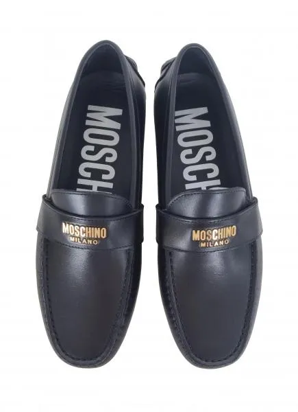 Zapatos mocasines de hombre MOSCHINO drivers gommini MB10380G1GGA0000 negro