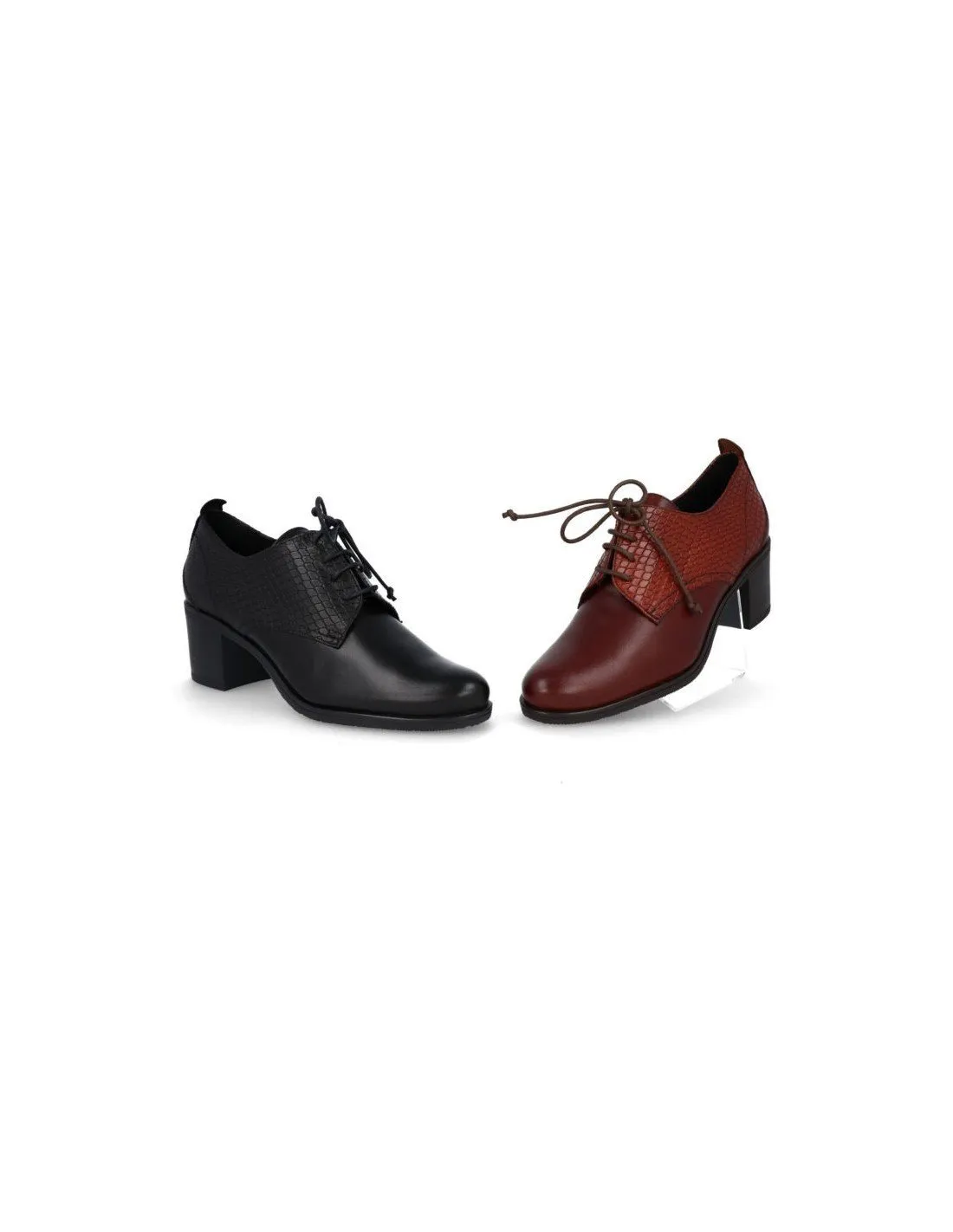 Zapatos mujer cordones tacón