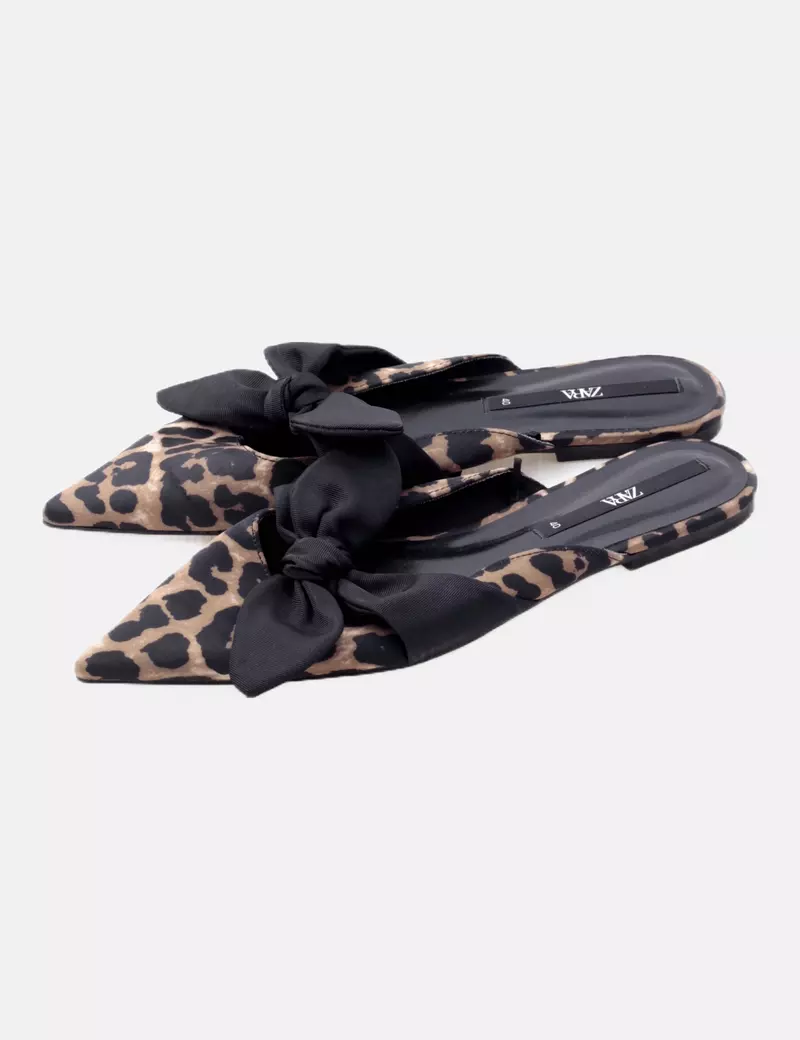 Zara Mule animal print lazo