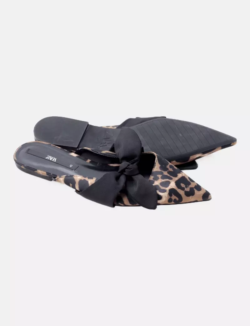 Zara Mule animal print lazo