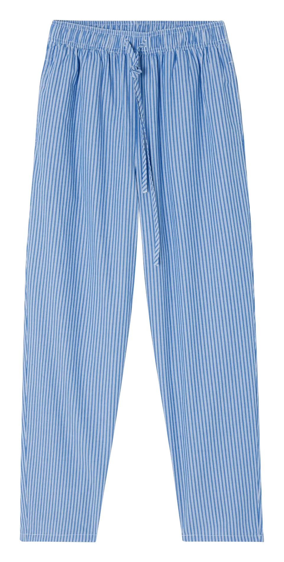 ZATYBAY  PANTALóN TAPERED DE ALGODóN A RAYAS EN AZUL